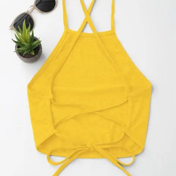 NWT Zaful Open Back Lace-up Cami - Picture 2 of 3